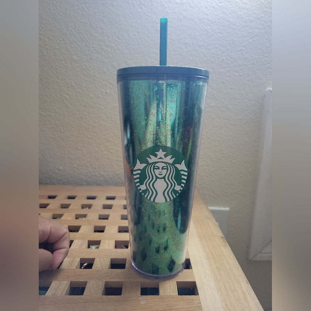 Starbucks Green sparkle 24oz tumbler
